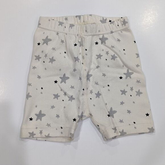 Hanna Andersson White Gray Short John Pajamas Moon Back Boy Girl Size 120 6 7 - Picture 4 of 8